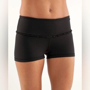 Lululemon Boogie Shorts -  Black Ruffle Trim Shorts